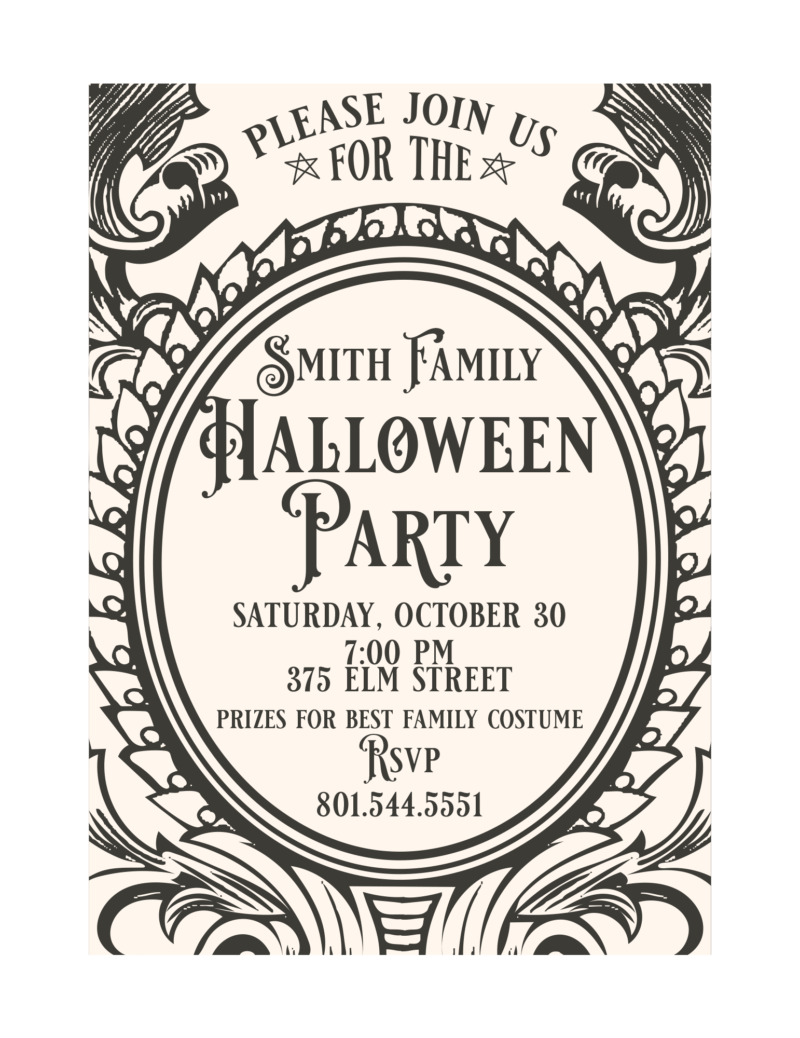 Family Halloween Party Invite