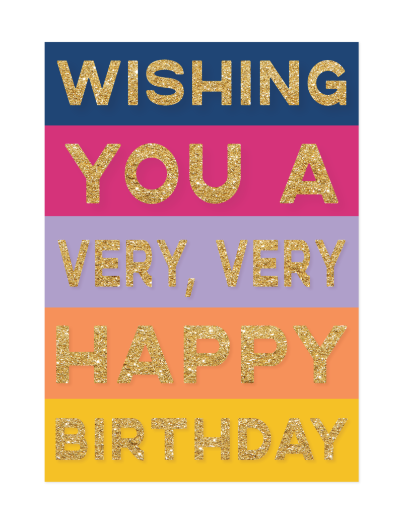 Wishing You Birthday Color Blocks